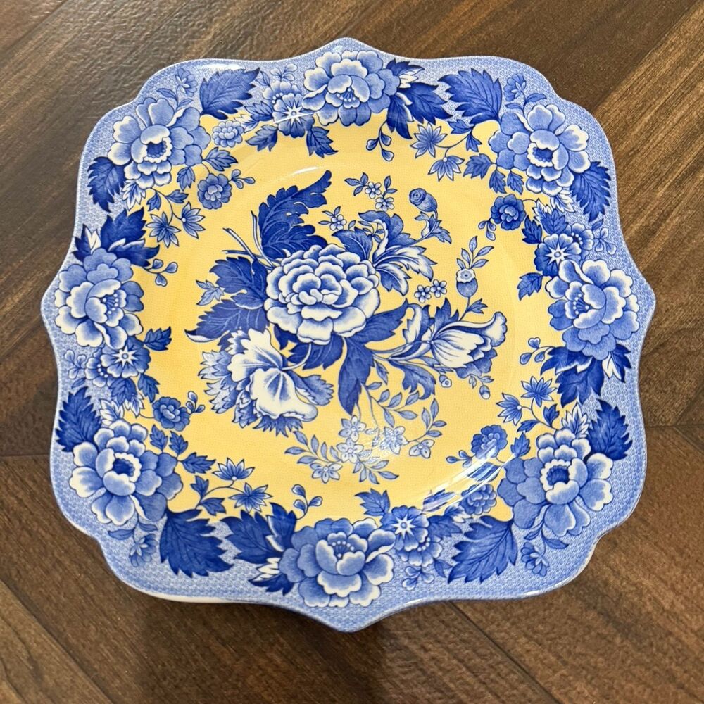 Spode Blue Room Garden Collection British Flowers Poppy Buffet Dessert Plate